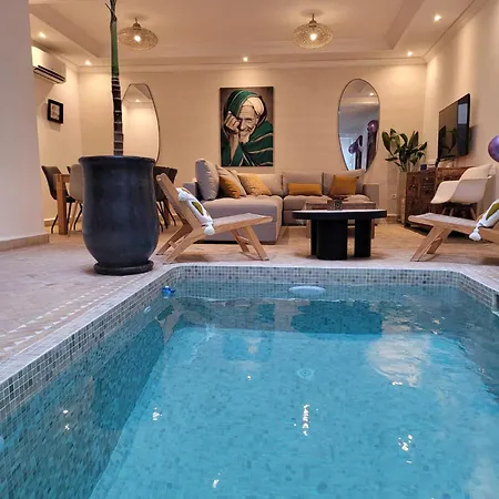 Riad Melilo Avec Piscine Chauffee Marrakesh Exterior photo
